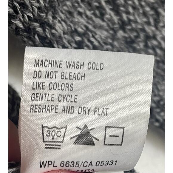 Woolrich Cardigan Sweater Womens Sz L Charcoal Heathered Ski Winter Snow Holiday - Picture 8 of 11